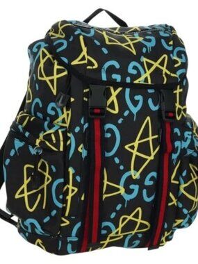 GUCCI Gucci Ghost Sherry Line Backpack Canvas Multicolor 429037 Auth gh1884M GUCCI X TREVOR ANDREW “GUCCIGHOST” BACKPACK | eBay main image 3